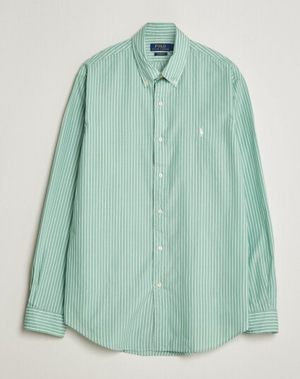 Polo Ralph Lauren Custom Fit Stripe Poplin Shirt Faded Mint Polo Ralph Lauren Custom Fit Stripe Poplin Shirt Faded Mint