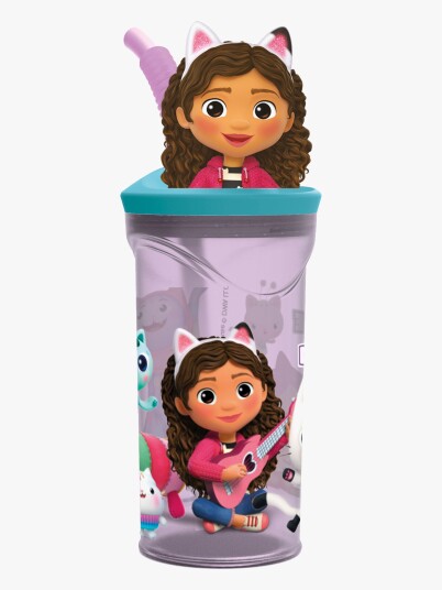 Gabby's Dollhouse 3d Figur Vannflaske Party Lilla