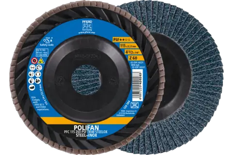 Pferd Polifan Lamellskiver Av Zirkonia Aluminiumoksid Z Psf Trim Steelox 11,5 Cm 10 Stk