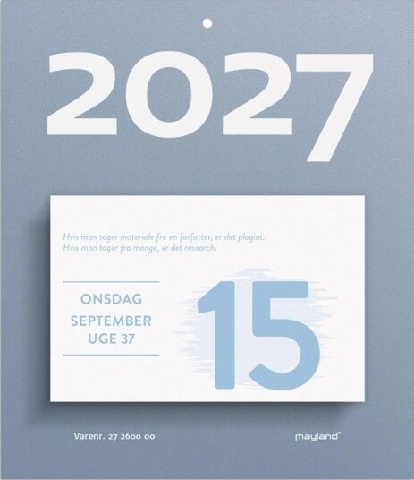 Mayland Afrivningskalender Humr 2027 Mayland Afrivningskalender Humr 2027