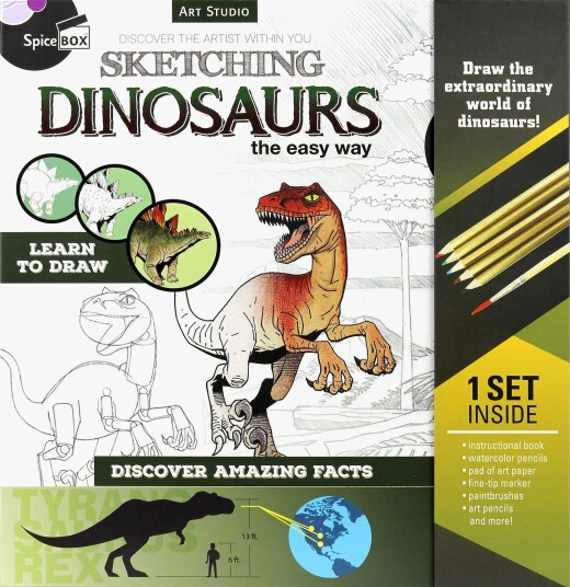 Spice Box Tegnesett Dinosaurer Spice Box Tegnesett Dinosaurer