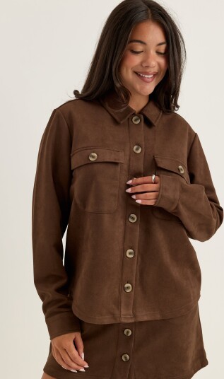 Pieces Pcrakel Brushed Shacket