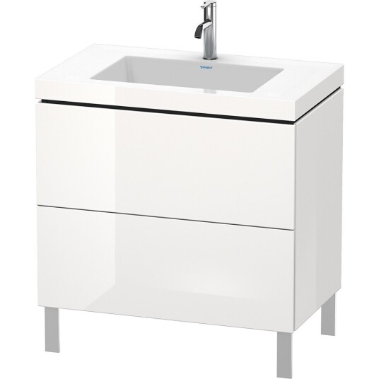 Duravit L-Cube Servantskap m/2 skuffer 800x698x480 mm Hvit Høyglans Lakk