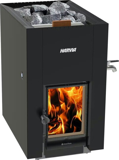 Vedfyrt Badstuovn Harvia Linear 22 GreenFlame ES