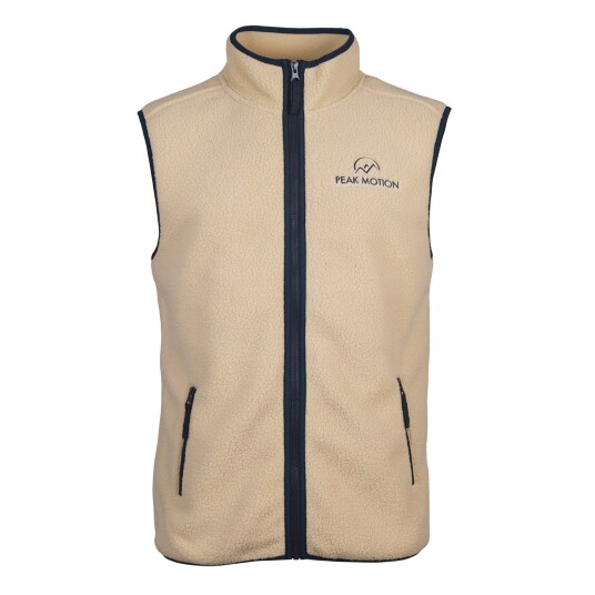 Peak Motion Comfy Pile Vest Herre Ivory L