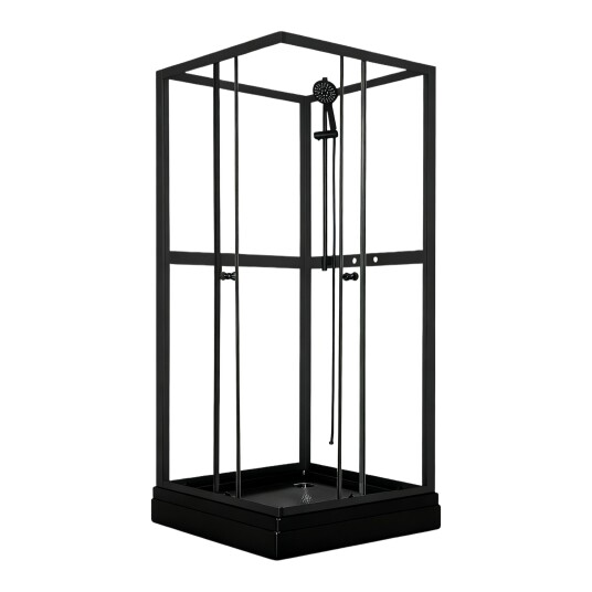 Dusjkabinett Jasmine Black - 80 x 80 x 195 cm