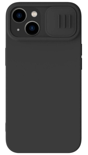 Nillkin Camshield Silky Silicone Case For Iphone 15 Plus With Camera Cover - Black