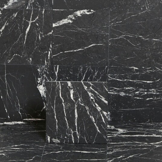 Marmor Arredo Nero Marquina Sort Matt 15x15 cm