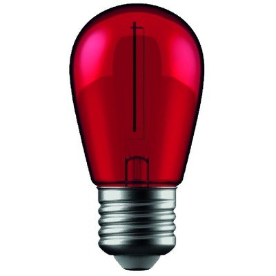 1W Farget LED kronepære - Rød, Karbon filamenter, E27 - Dimbar : Ikke dimbar, Kulør : Rød 1W Farget LED kronepære - Rød, Karbon filamenter, E27 - Dimbar : Ikke dimbar, Kulør : Rød