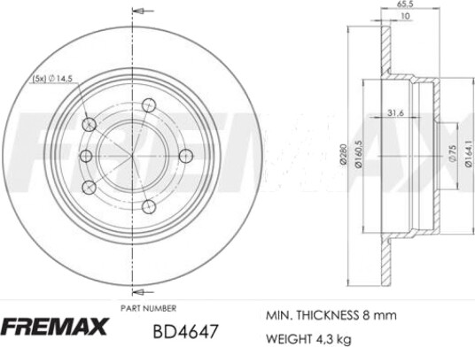 Bremseskive FREMAX BD-4647