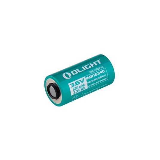 Custom 16340 batteri OLIGHT   650 mAh / Perun Mini / Perun 2 Mini / Baton 3/4 / S1R II