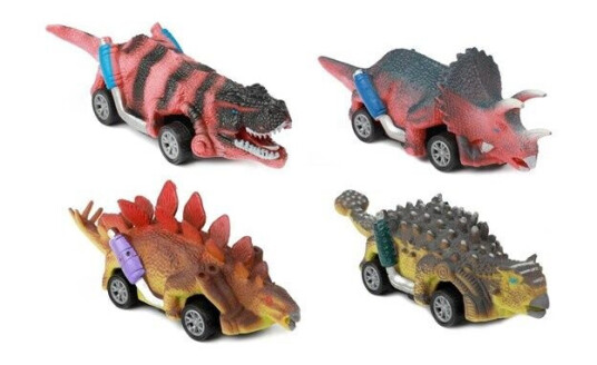 Toi-Toys World of Dinosaurs Dino Pullback Car 4 pcs. Toi-Toys World of Dinosaurs Dino Pullback Car 4 pcs.