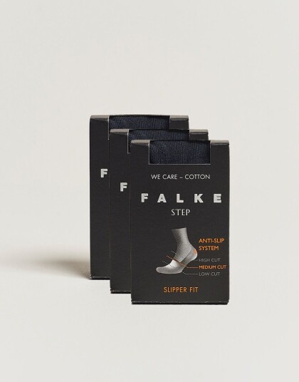 Falke 3 pack Step In Box Loafer Socks Navy