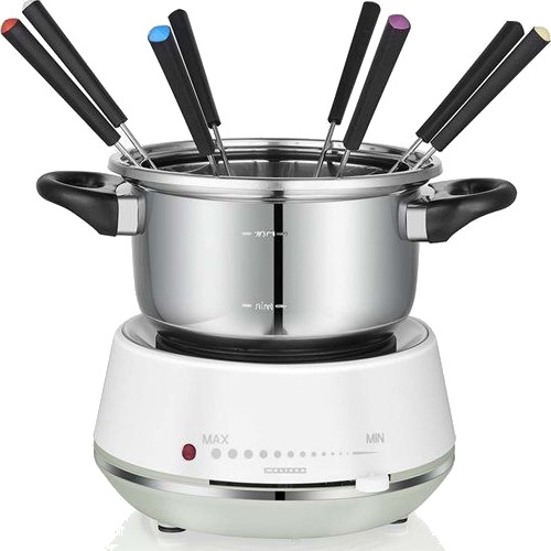 MELISSA Elektrisk fondue 2L 1200W rustfritt stål / hvit