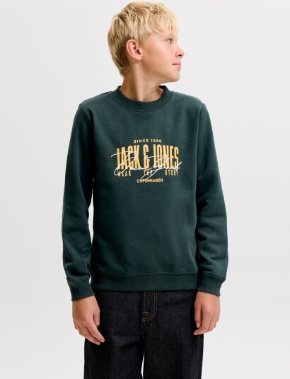 Jack & Jones Jjaero Sweat Crew Neck Jnr Green 128