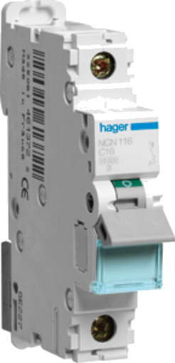 Hager Automatsikring 1P 50A C 10kA NCN150A