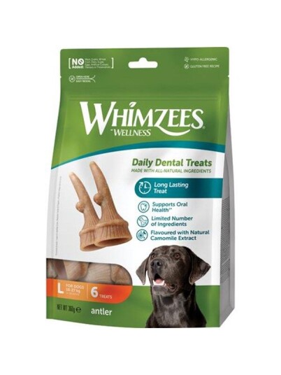 Whimzees Occupy Antler L 6 stk 360 g MP