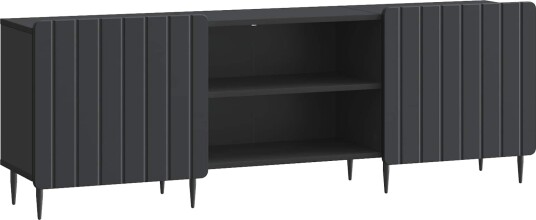 TV skap Svart 150 x 31 x 52 cm Konstruert tre TV skap Svart 150 x 31 x 52 cm Konstruert tre