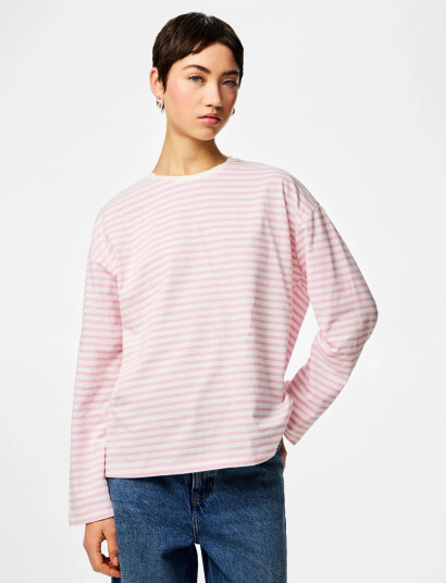 Pieces Pcsadie Ls Top Jrs Noos Pink XS