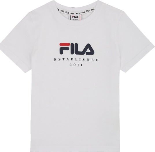 Fila T skjorte Benna Bright White m. Logo Fila 5 6 år 110 116 T skjorte Hvit