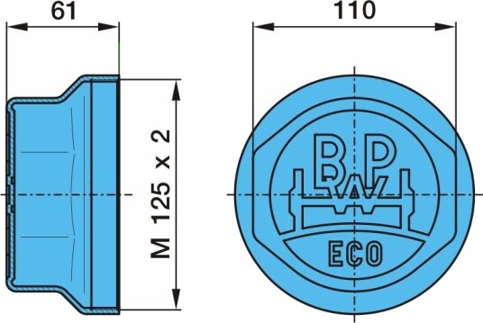 BPW 03.212.24.25.0 Kappe, hjullager