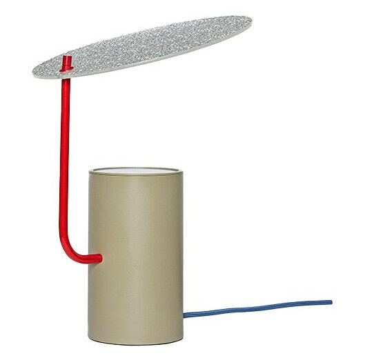 Hübsch Disc Bordlampe Khaki/ Rød/ Teksturert