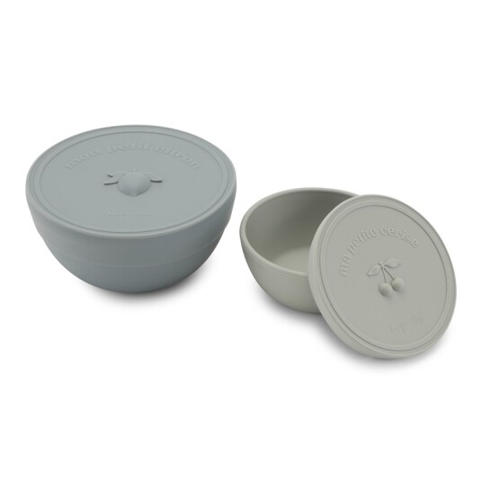 Konges Sløjd 2pk snack boxes quarry blue/topanga beach