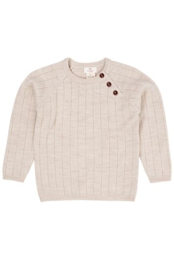 Copenhagen Colors Pale Cream Melange Merino Strikket Genser 116