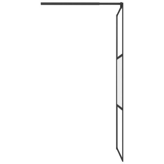 vidaXL Dusjvegg 80x195 cm halvfrostet ESG glass svart vidaXL Dusjvegg 80x195 cm halvfrostet ESG glass svart