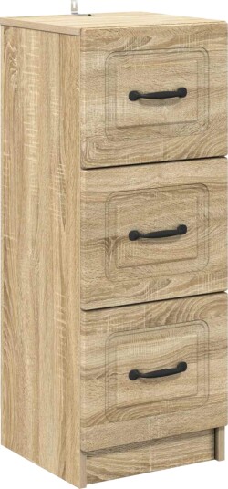 vidaXL Skuffeskap Sonoma eik 33 x 34,5 x 87 cm Konstruert tre