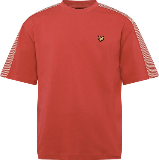 Lyle & Scott Stripe Taped T Shirt Red XL