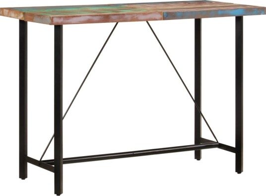 Barbord 150x70x107 cm gjenvunnet heltre og jern 8721012133075