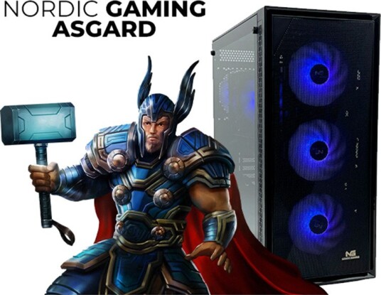 Nordic Gaming Asgard Thor V7 Gaming PC Ryzen 5 32GB RAM RTX 5060Ti 1TB SSD Windows 11 uten lisens