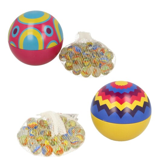 Majigg Tin Can of Marbles from Classic Fun for All Ages Explore the Joy Timeless Toys!