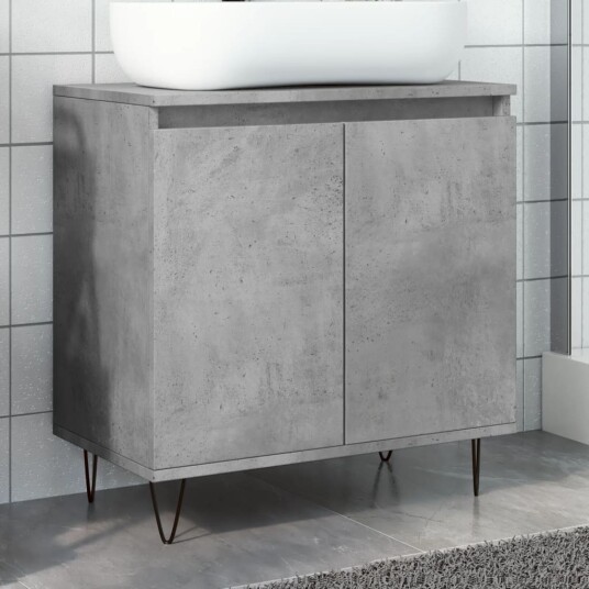 Baderomsskap betonggrå 58x33x60 cm konstruert tre 8721158444578 Baderomsskap betonggrå 58x33x60 cm konstruert tre 8721158444578