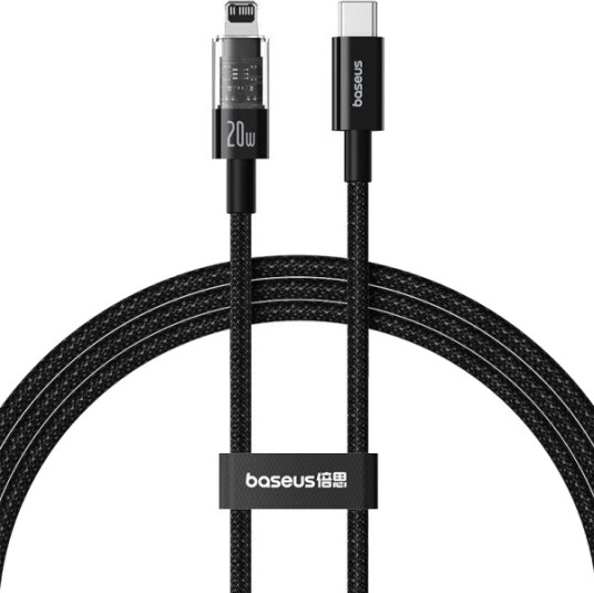 Usb-C Til Lightning-Kabel Baseus Gem 20W 2,4A 1 M Svart P10373001111-00
