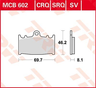 Bremseklosser TRW MCB602CRQ