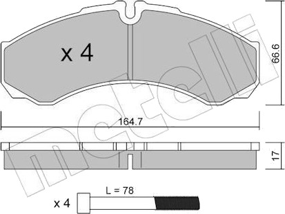 METELLI 22 0212 3 Bremseklosser