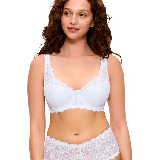 Triumph BH Amourette Wired Bra With Lace Hvit B 90 Dame