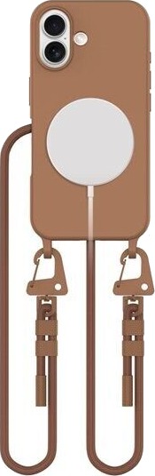 Tech Protect MagNecklace MagSafe Case with Lanyard for iPhone 16 Brown