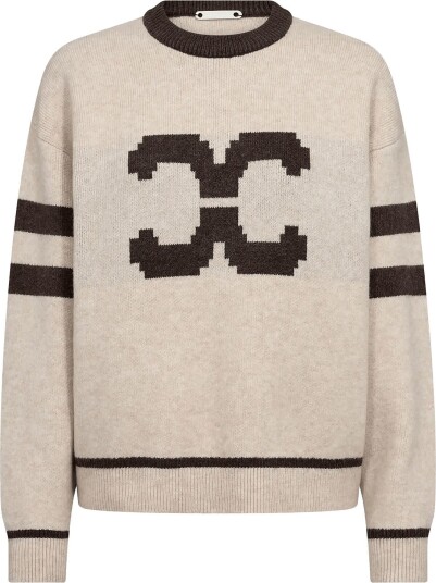 Co" Couture Rowcc Coco Logo Knit Cream XS