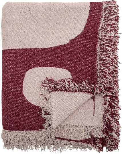 Bloomingville Olica pledd 130x160 cm Rød