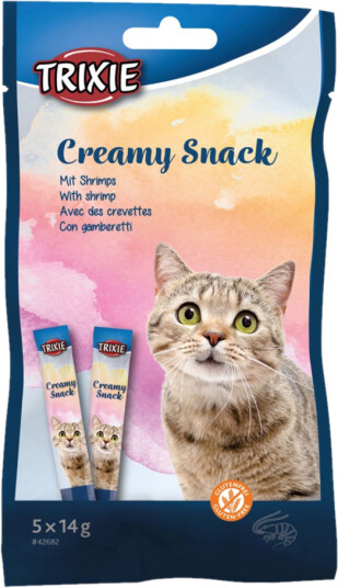 Trixie Kremede Snacks med Reker til Katt 5 × 14 g Trixie Kremede Snacks med Reker til Katt 5 × 14 g