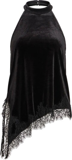 Vila Vialindra Halterneck S/L Top/Vol   BLACK BEAUTY   XXL
