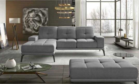 Hjørnesofa Eltap Torrense 265x175x98 cm Monolith 84 Grå Venstre