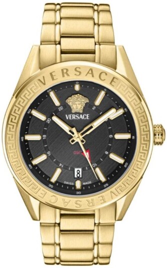 Versace Herreklokke VEAFA0724 V Code Sort/Gulltonet stål Ø42 mm Versace Herreklokke VEAFA0724 V Code Sort/Gulltonet stål Ø42 mm