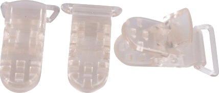 Infinity Hearts Seleklips Plastikk Transparent 20mm 3 stk