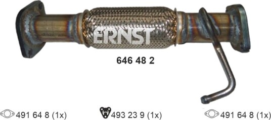 Eksosrør ERNST 646482 Eksosrør ERNST 646482