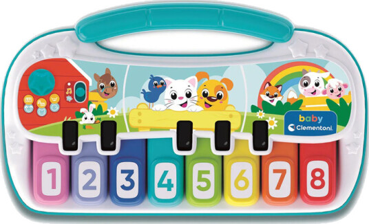 Clementoni Baby Piano med dyrelyder, instrumentlyder og musikk Clementoni Baby Piano med dyrelyder, instrumentlyder og musikk