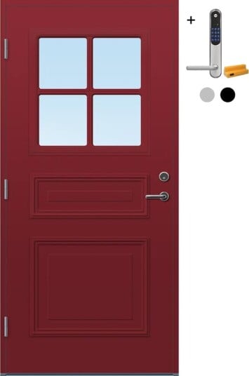 Ytterdør Bygg1 Grimstad med Yale Doorman Classic Home